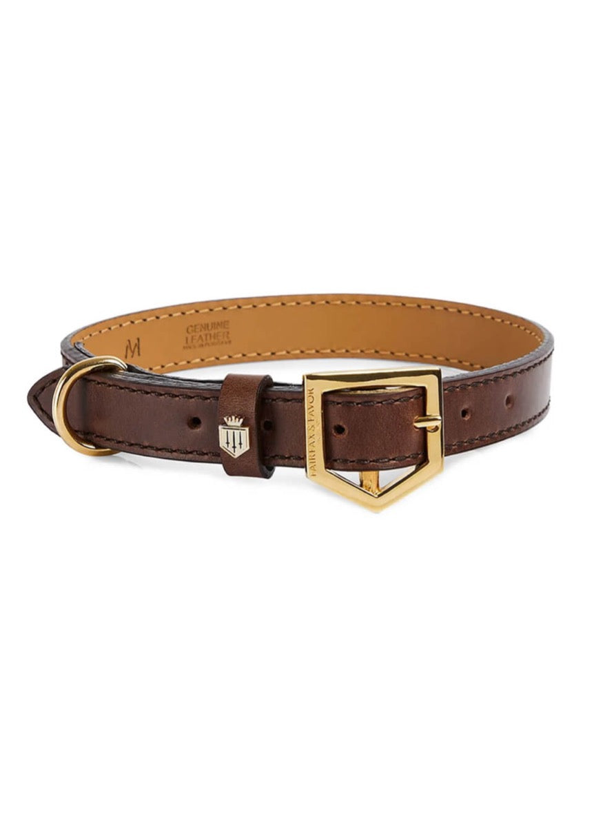 Fairfax & Favor Fitzroy Dog Collar - Mahogany