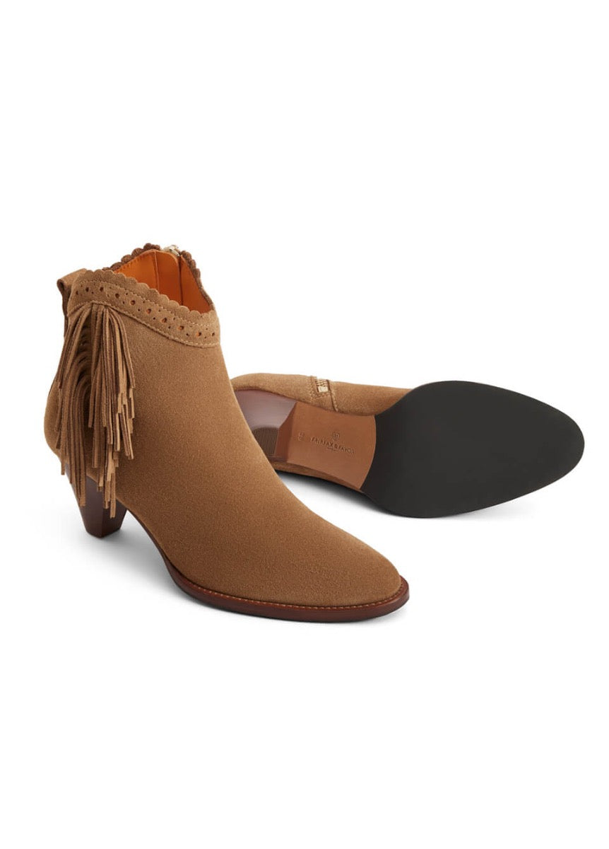 Fairfax & Favor Fringed Regina Ankle Boot - Tan