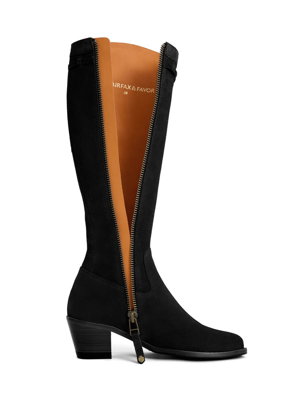Fairfax & Favor Heeled Kimberley Boot - Black