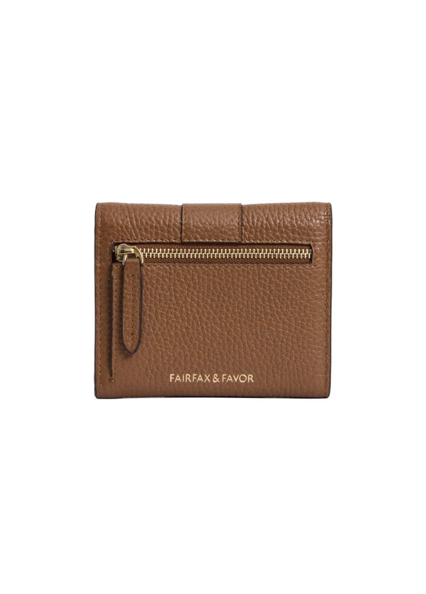 Fairfax & Favor Langford Button Purse - Tan Leather