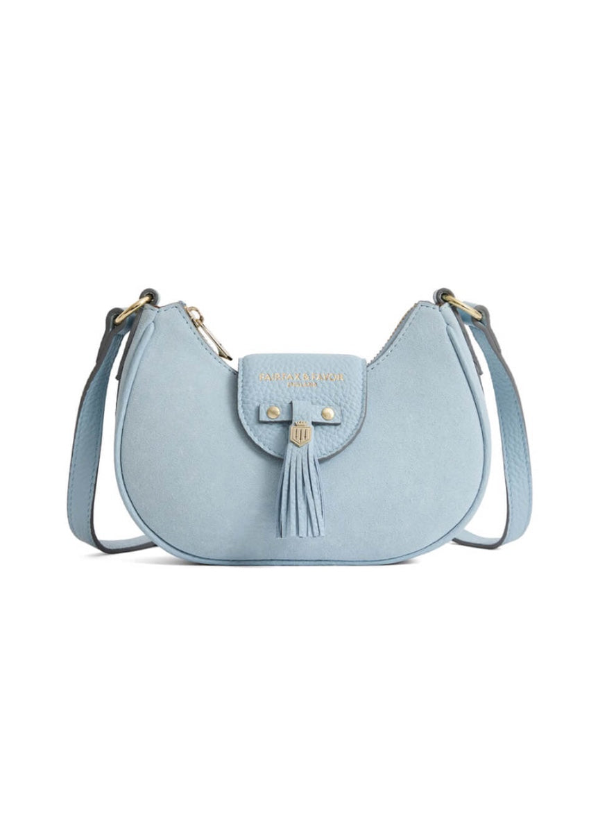 Fairfax & Favor Micro Windsor Crossbody Bag - Sky Blue