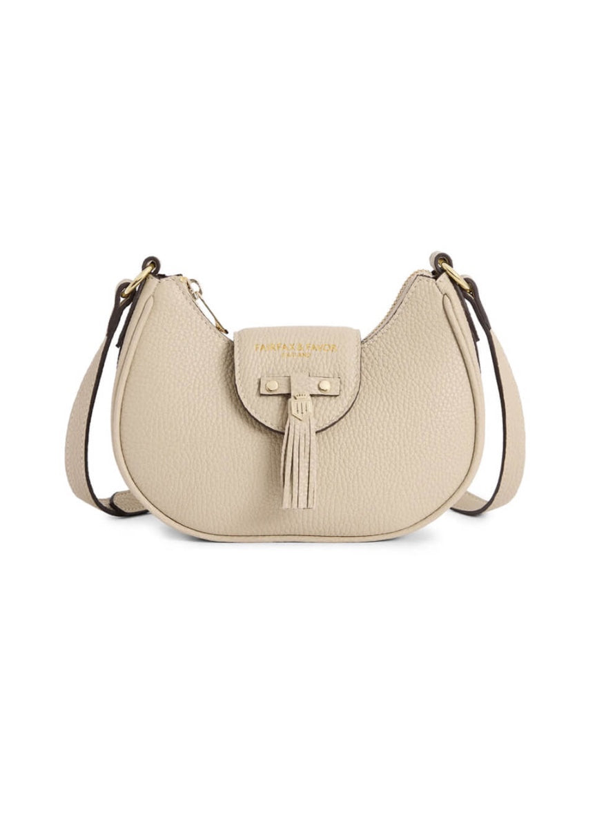 Fairfax & Favor Micro Windsor Crossbody Bag - Stone Leather