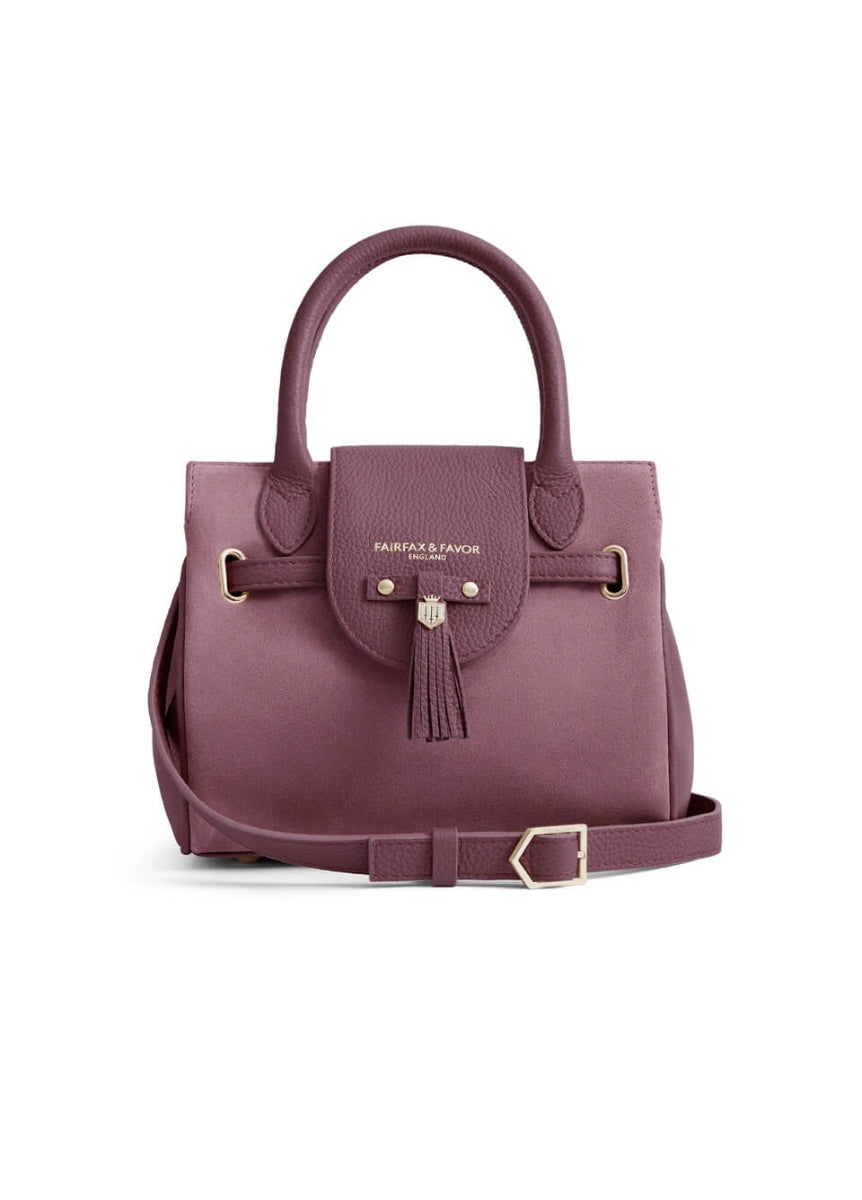 Fairfax & Favor Mini Windsor Handbag - Heather Suede