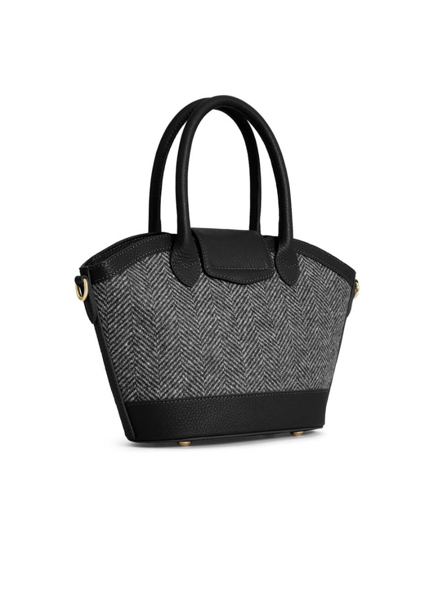 Fairfax & Favor Mini Windsor Tote - Black Herringbone