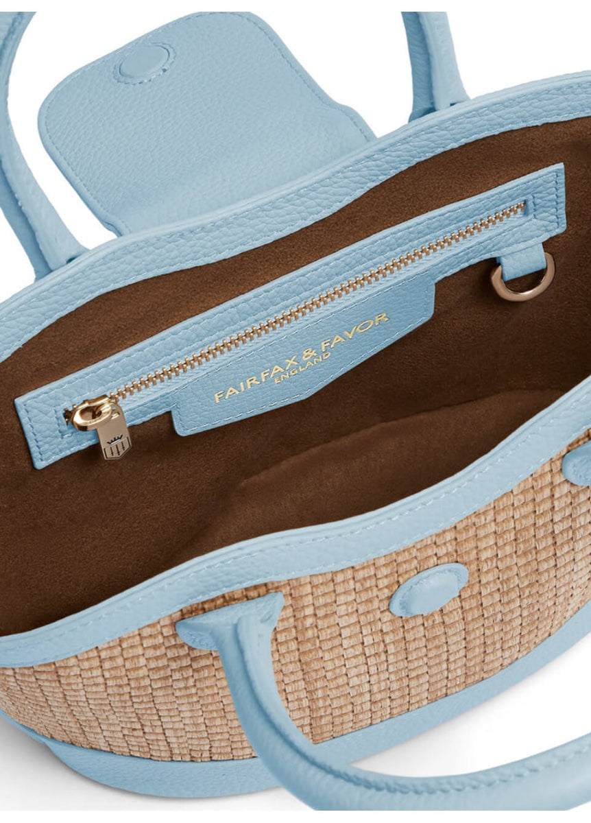 Fairfax & Favor Mini Windsor Basket Bag - Sky Blue
