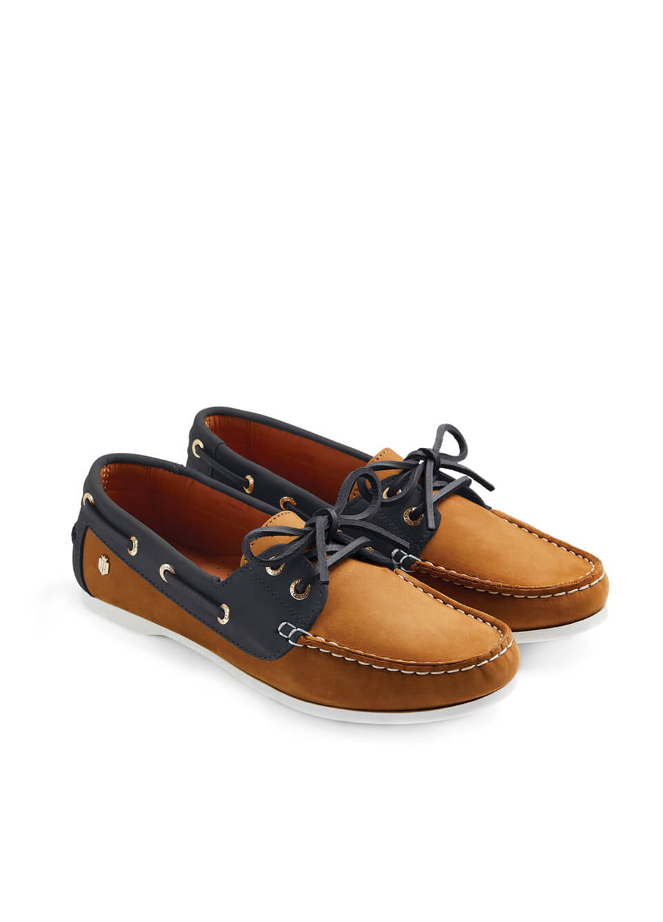 Fairfax & Favor Salcombe Deck Shoe - Tan/Navy