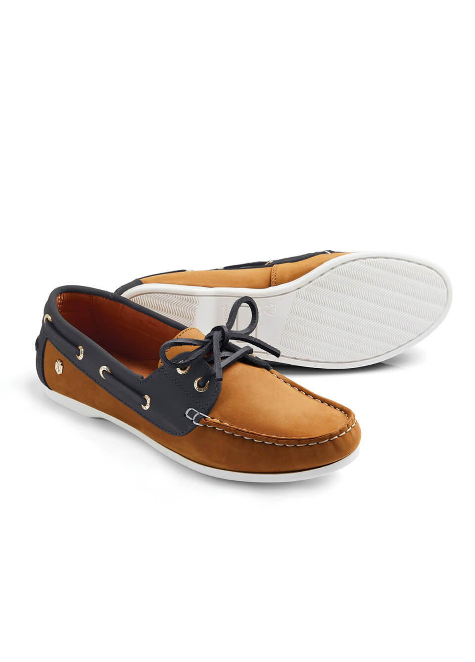 Fairfax & Favor Salcombe Deck Shoe - Tan/Navy