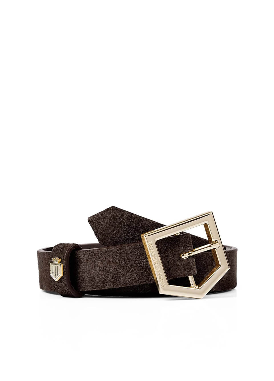 Fairfax & Favor New Sennowe Suede Belt - Chocolate