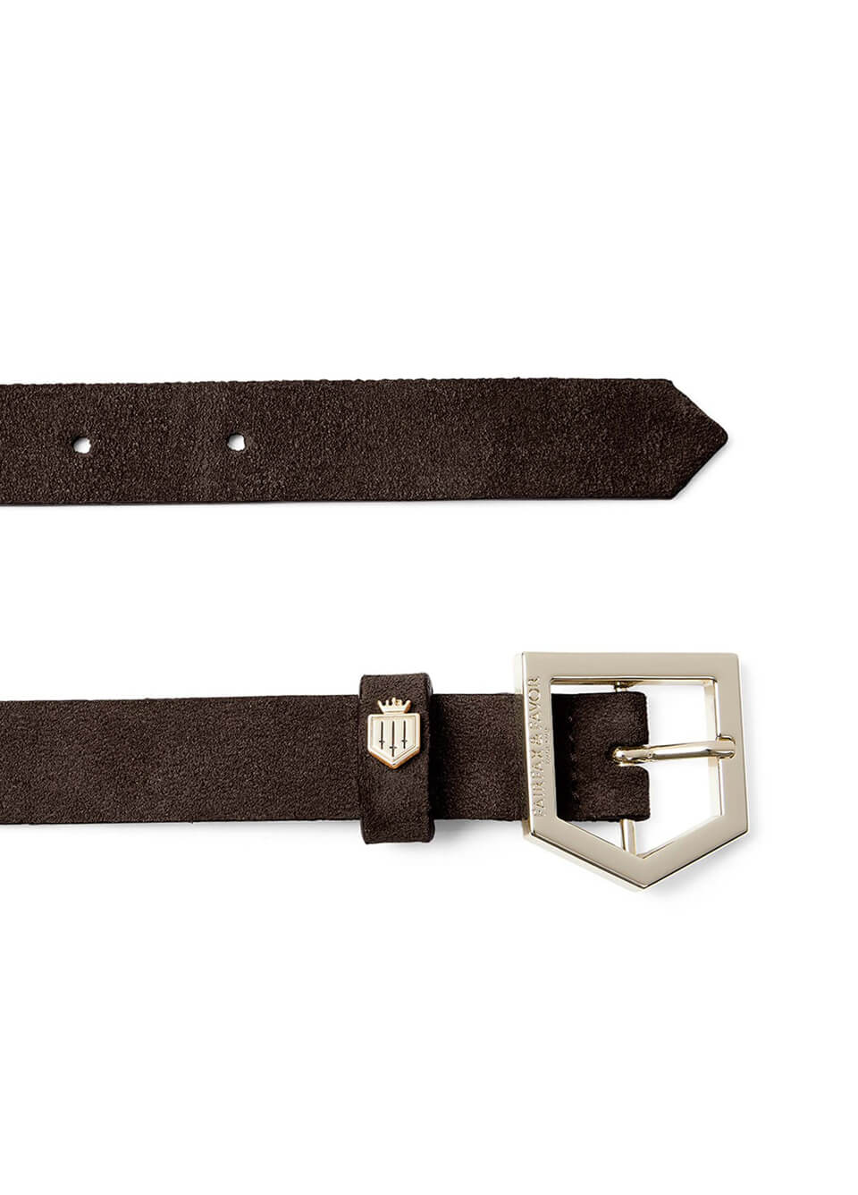 Fairfax & Favor New Sennowe Suede Belt - Chocolate