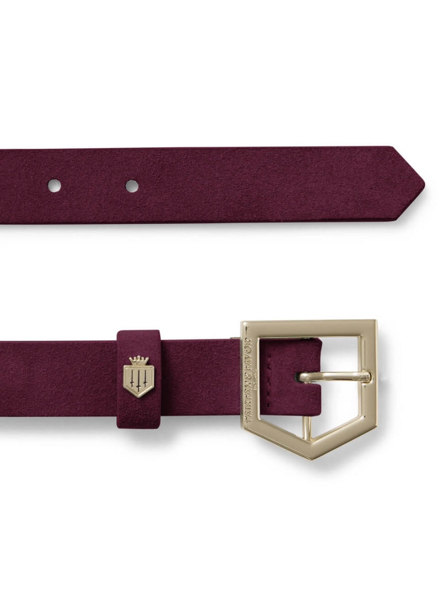 Fairfax & Favor Sennowe Suede Belt - Elderberry