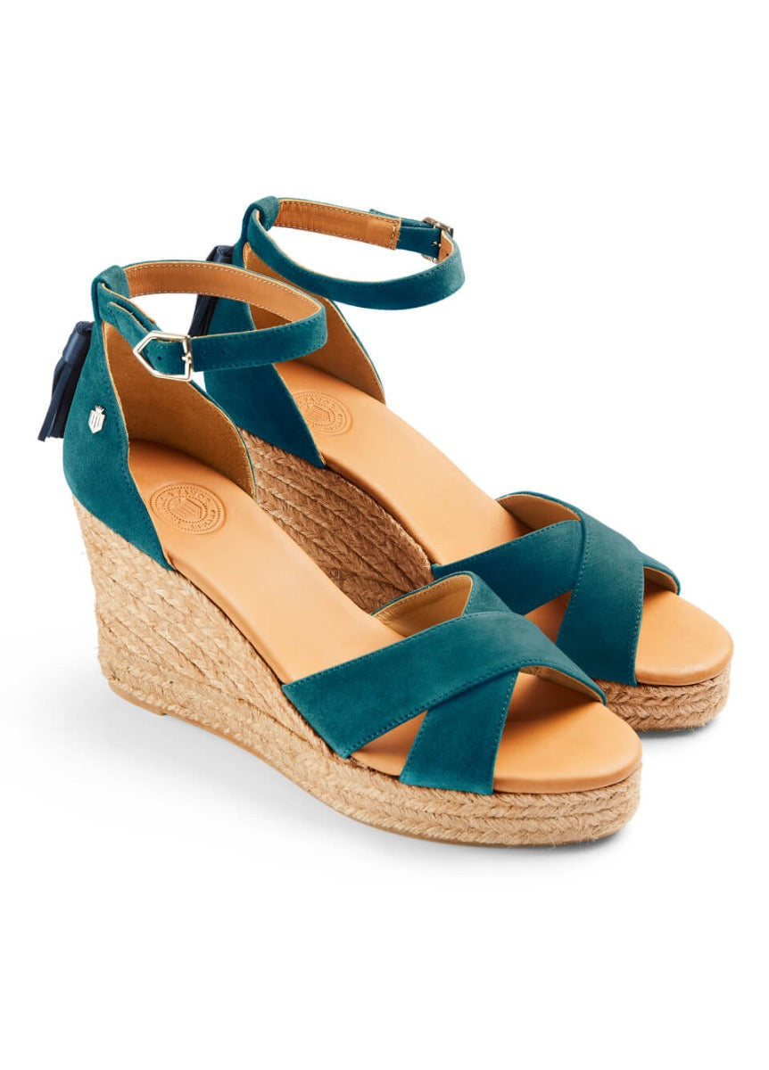Fairfax & Favor Valencia Wedge - Ocean
