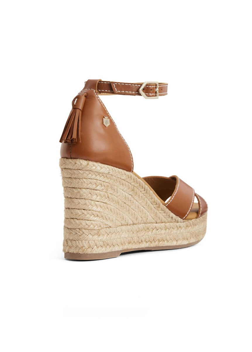 Fairfax & Favor Valencia Wedge - Tan Leather