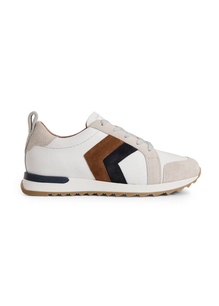 Fairfax & Favor Xandra Trainers - White/Tan/Navy