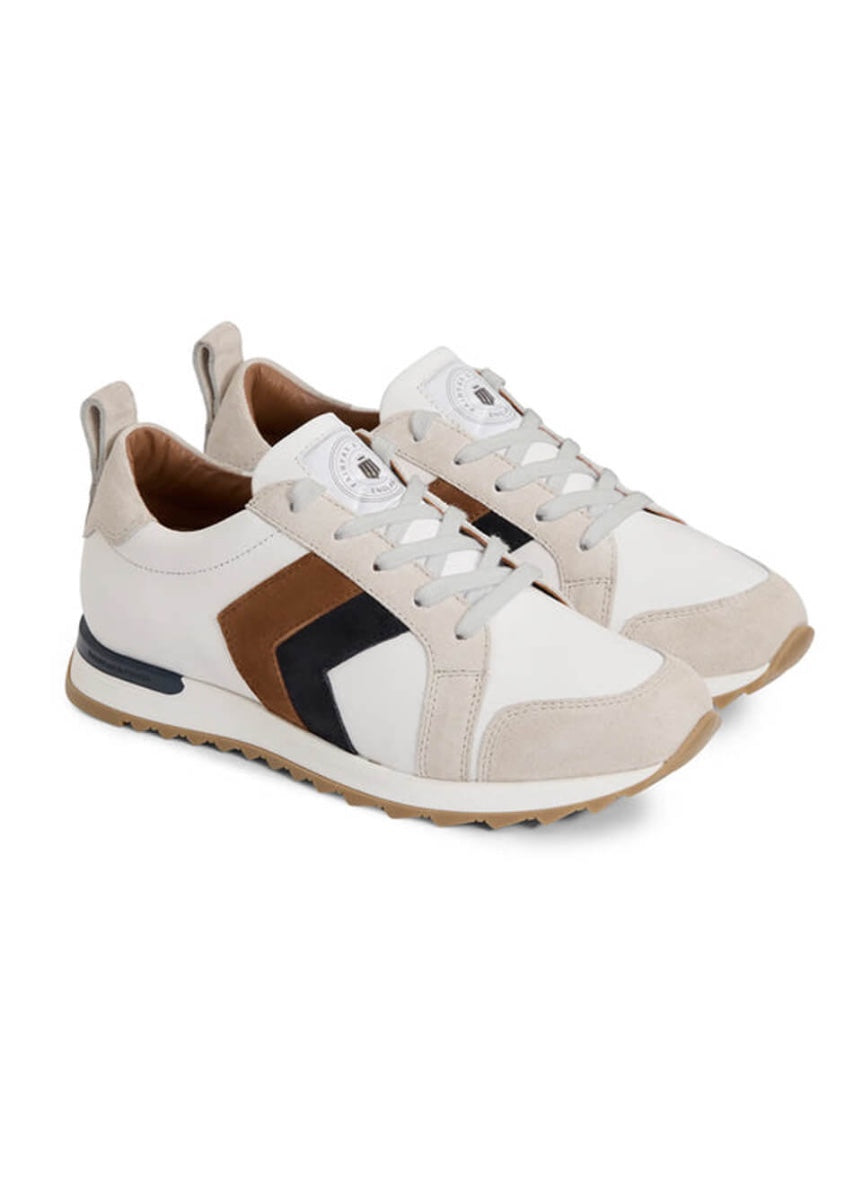 Fairfax & Favor Xandra Trainers - White/Tan/Navy