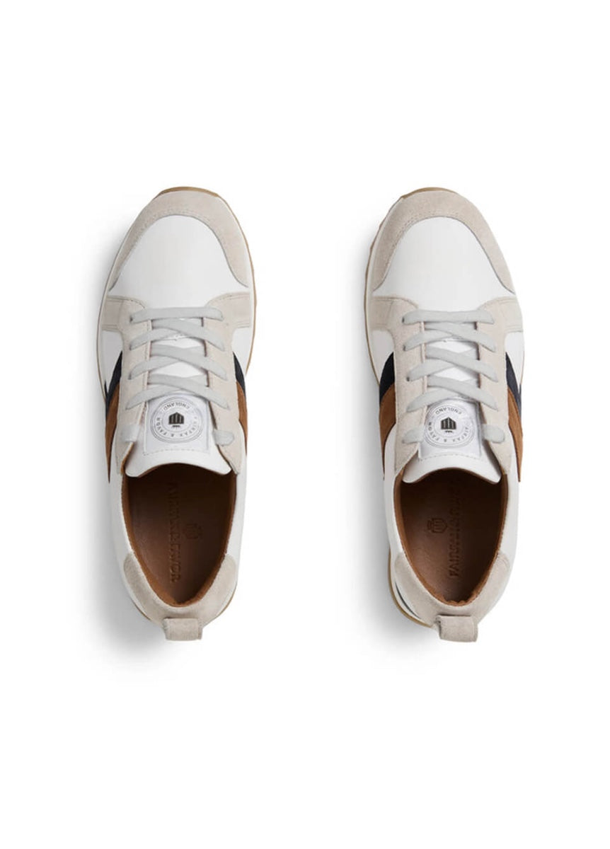 Fairfax & Favor Xandra Trainers - White/Tan/Navy