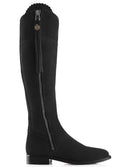 Fairfax & Favor Suede Flat Regina - Black