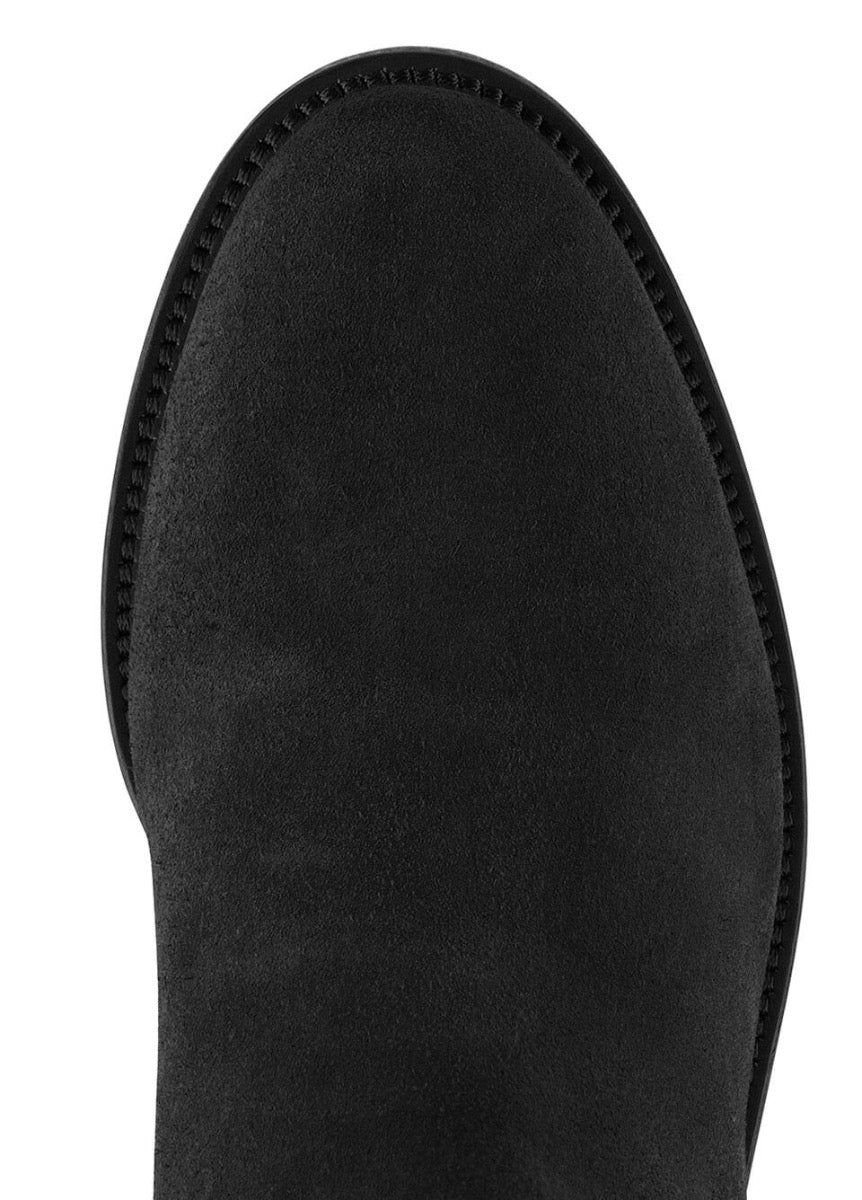 Fairfax & Favor Suede Flat Regina - Black