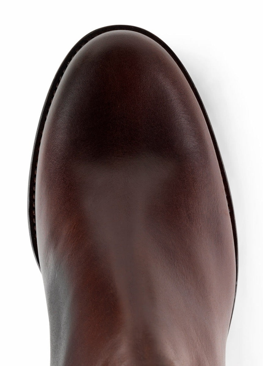 Fairfax & Favor Leather Flat Regina - Mahogany