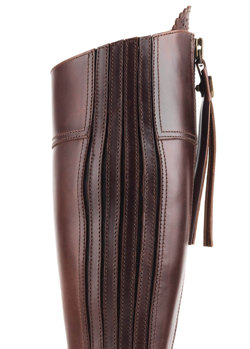 Fairfax & Favor Leather Flat Regina - Mahogany