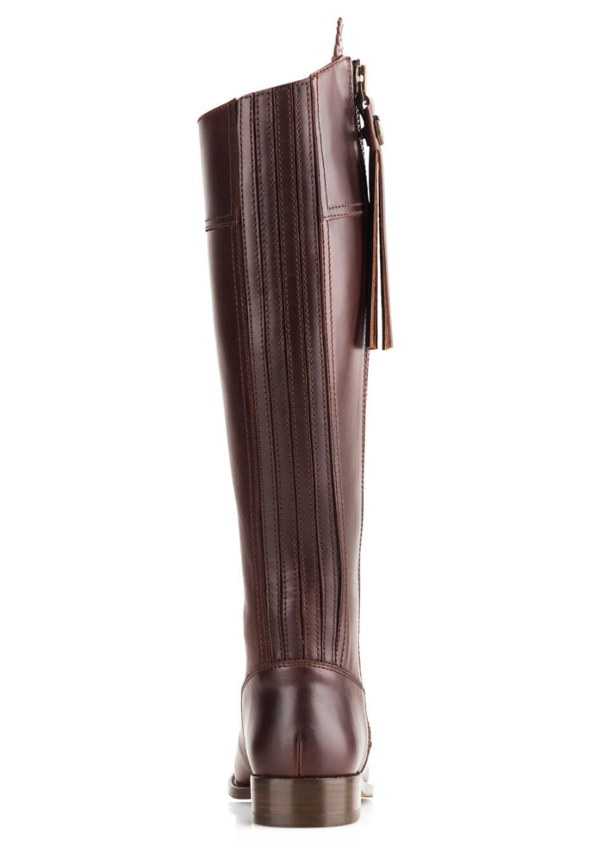 Fairfax & Favor Leather Flat Regina - Mahogany