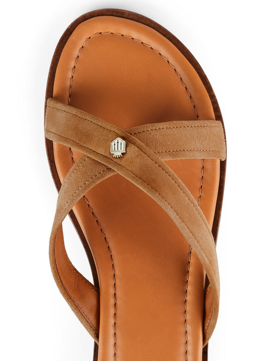 Fairfax & Favor Holkham Suede Sandal - Tan