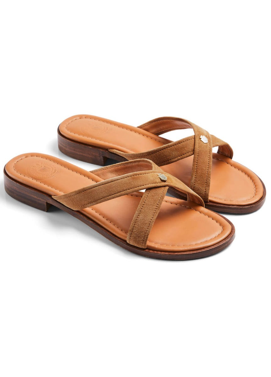 Fairfax & Favor Holkham Suede Sandal - Tan