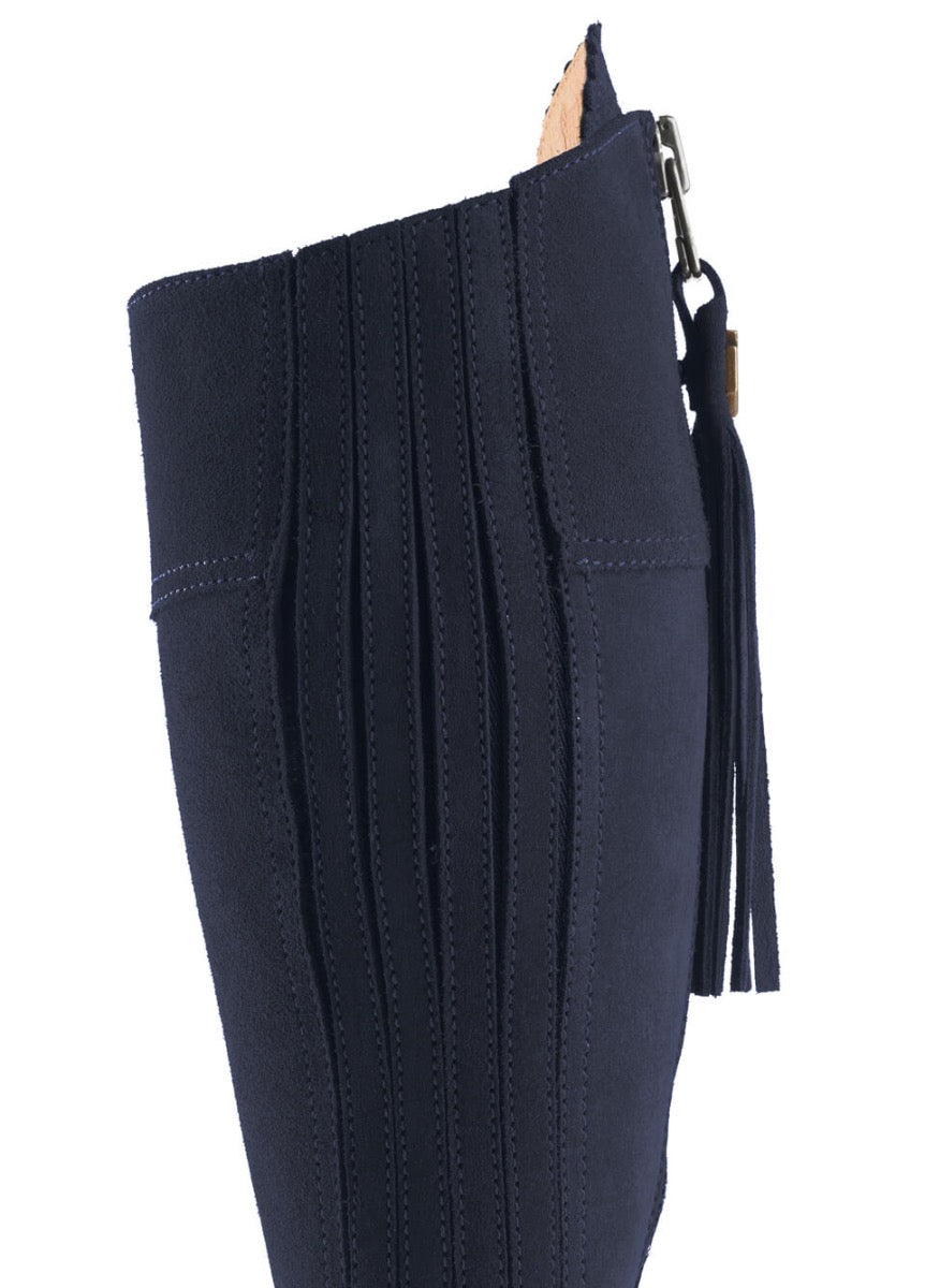 Fairfax & Favor Suede Flat Regina - Navy 