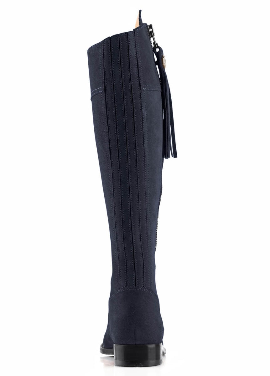 Fairfax & Favor Suede Flat Regina - Navy 