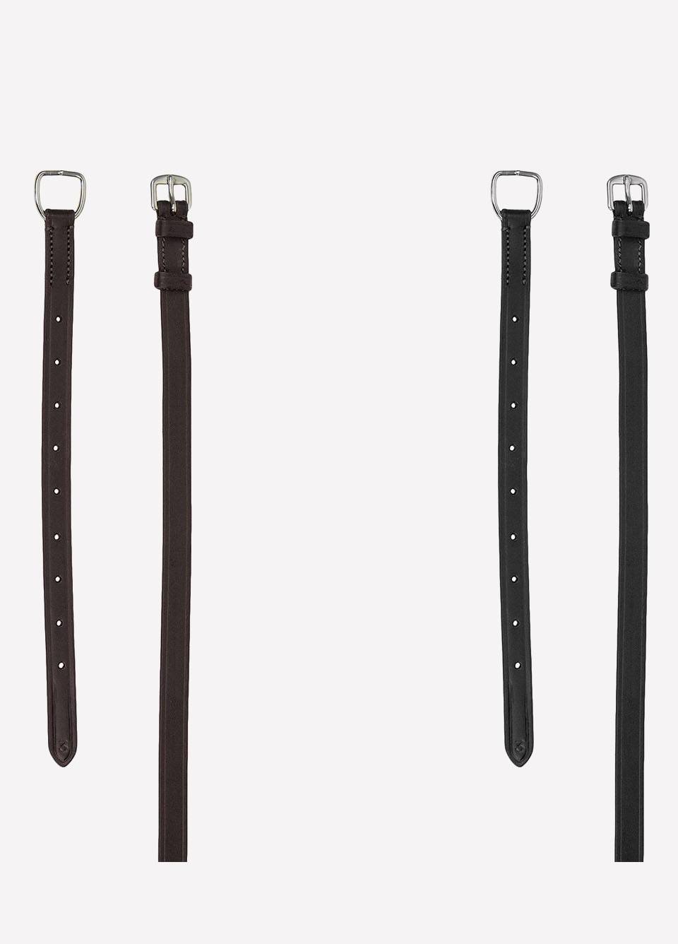 Ps of Sweden Flat Throatlash with Dark Stitches - Black