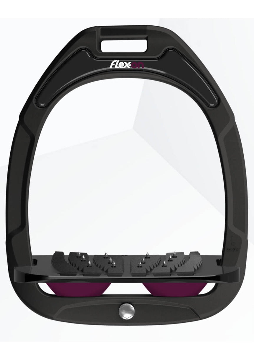 Flex-On Green Composite Stirrups - Black/Plum