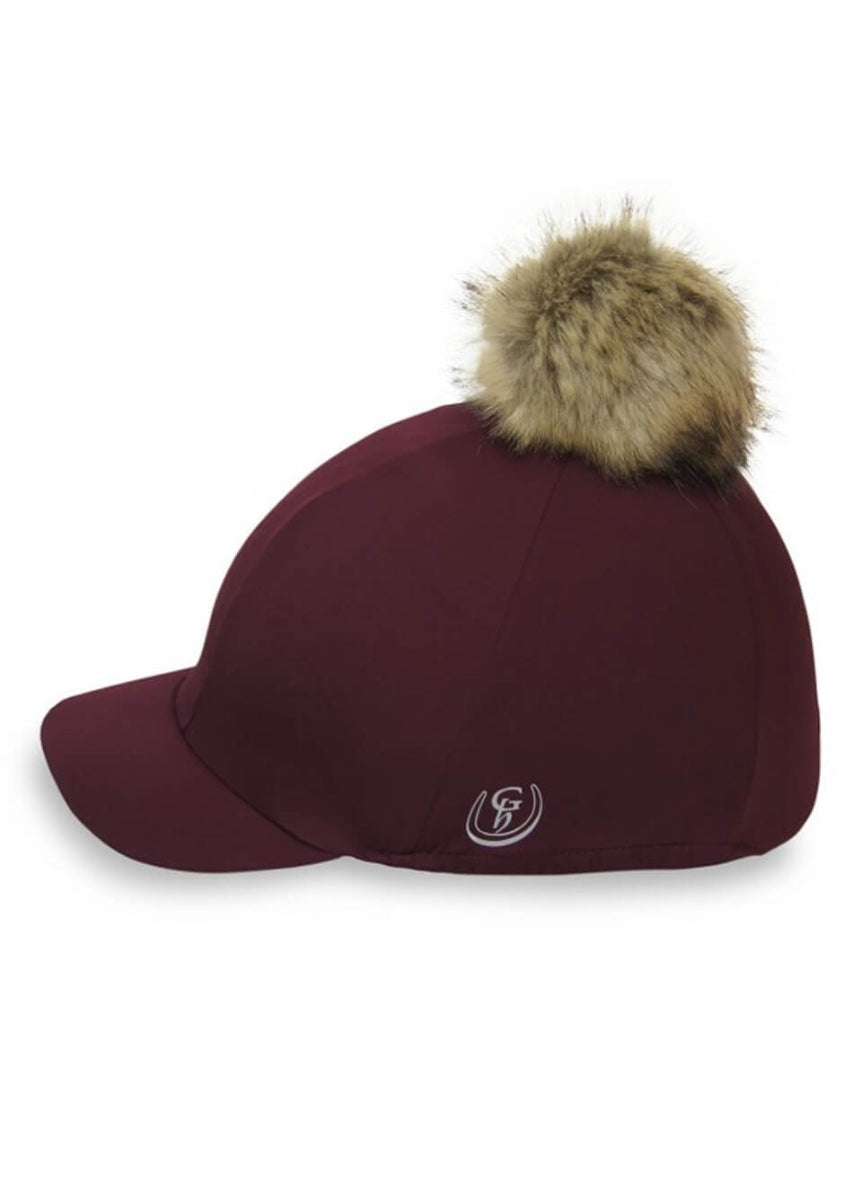 Gatehouse Lycra Hat Silk with Pom Pom - Burgundy