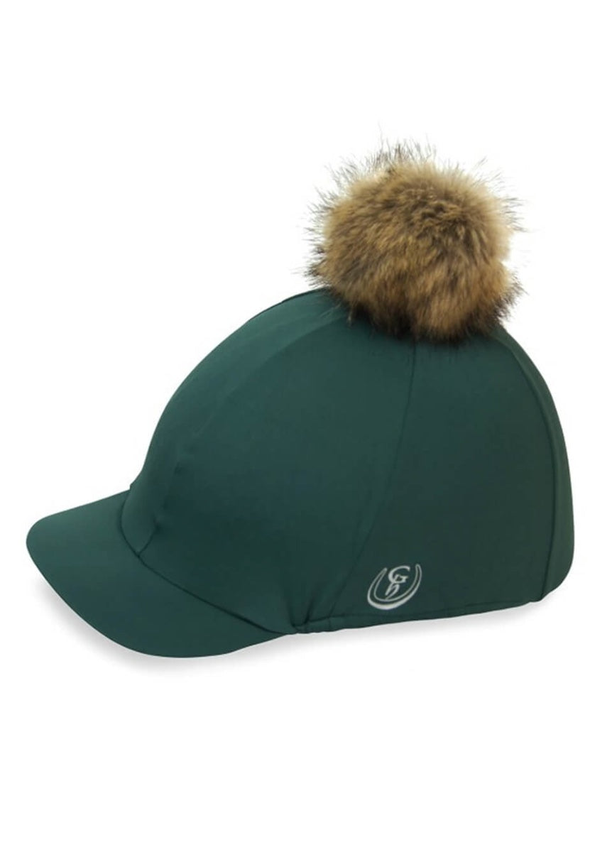 Gatehouse Lycra Hat Silk with Pom Pom - Hunter Green