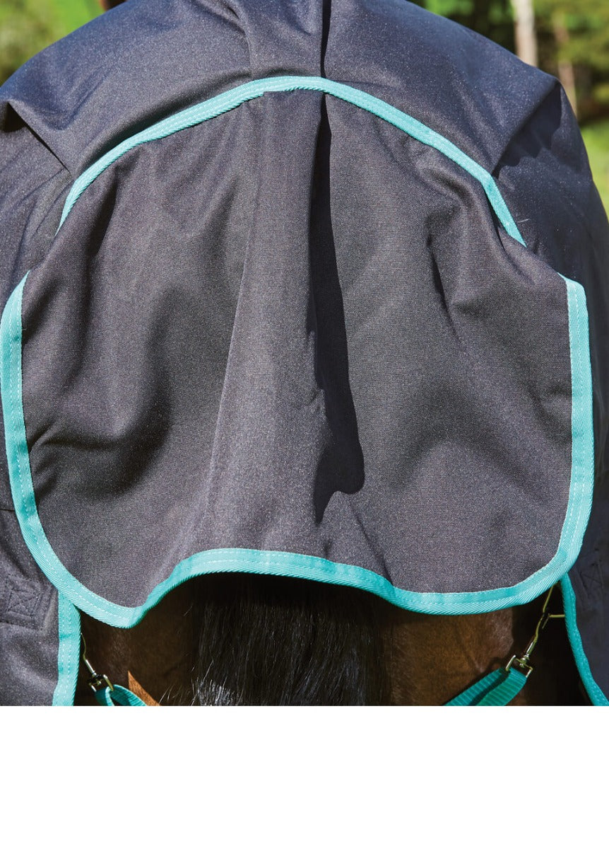 Weatherbeeta Green-Tec 900D Detach-A-Neck Medium Turnout - Black/Bottle Green