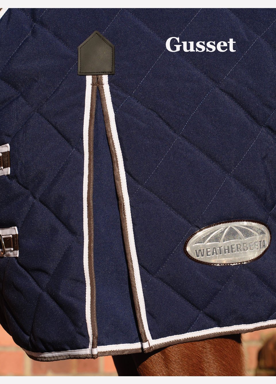 Weatherbeeta ComFiTec Diamond Quilt Detach a Neck Medium Stable Rug - Blue/Charc/White 
