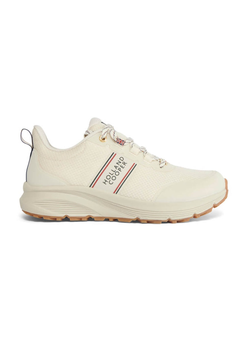 Holland Cooper Burghley Waterproof Trainer - Ecru