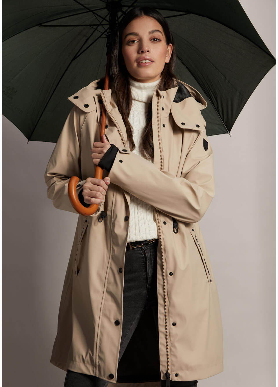 Holland Cooper Chartwell Rain Parka - Stone