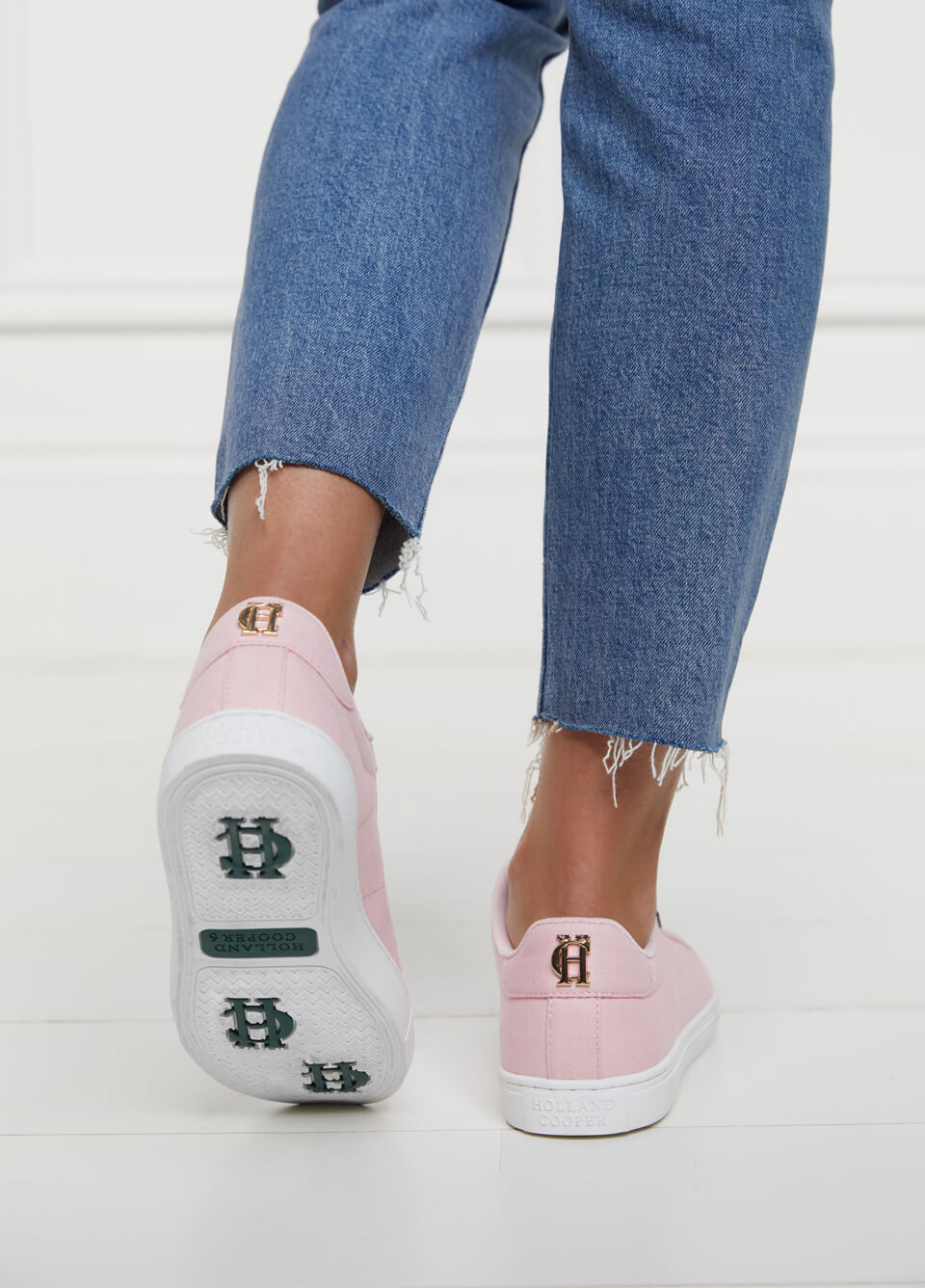 Holland Cooper Chelsea Court Trainers - Soft Pink