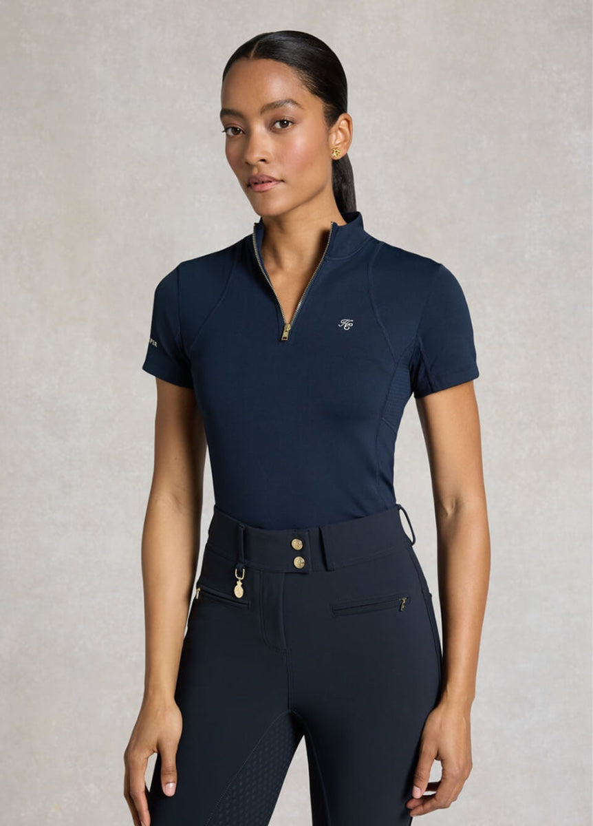 Holland Cooper Chiltern Short Sleeve Base Layer - Ink Navy