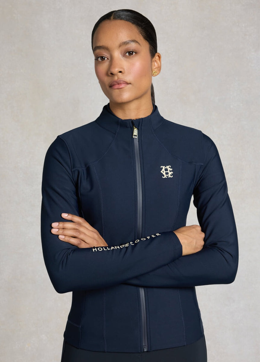 Holland Cooper Chiltern Zip Training Top - Ink Navy
