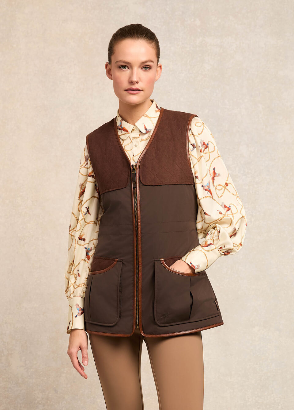 Holland Cooper Clay Vest - Chocolate