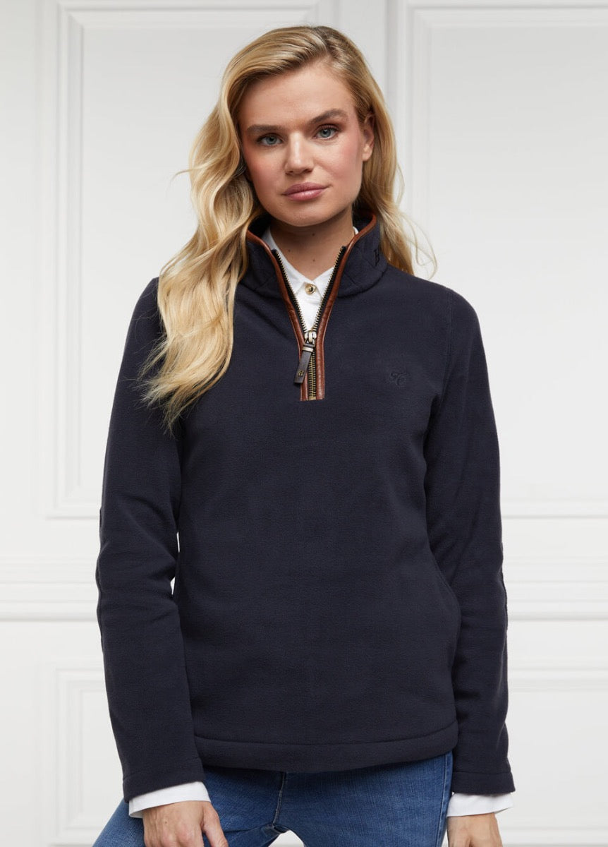 Holland Cooper Country Fleece 1/2 Zip - Ink Navy