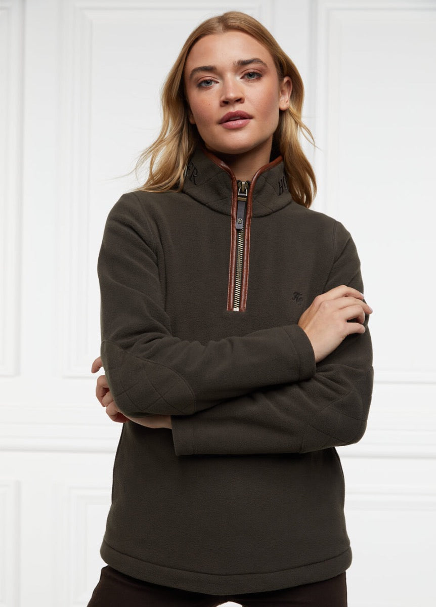 Holland Cooper Country Fleece 1/2 Zip - Khaki