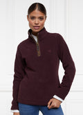 Holland Cooper Country Fleece 1/2 Zip - Mulberry
