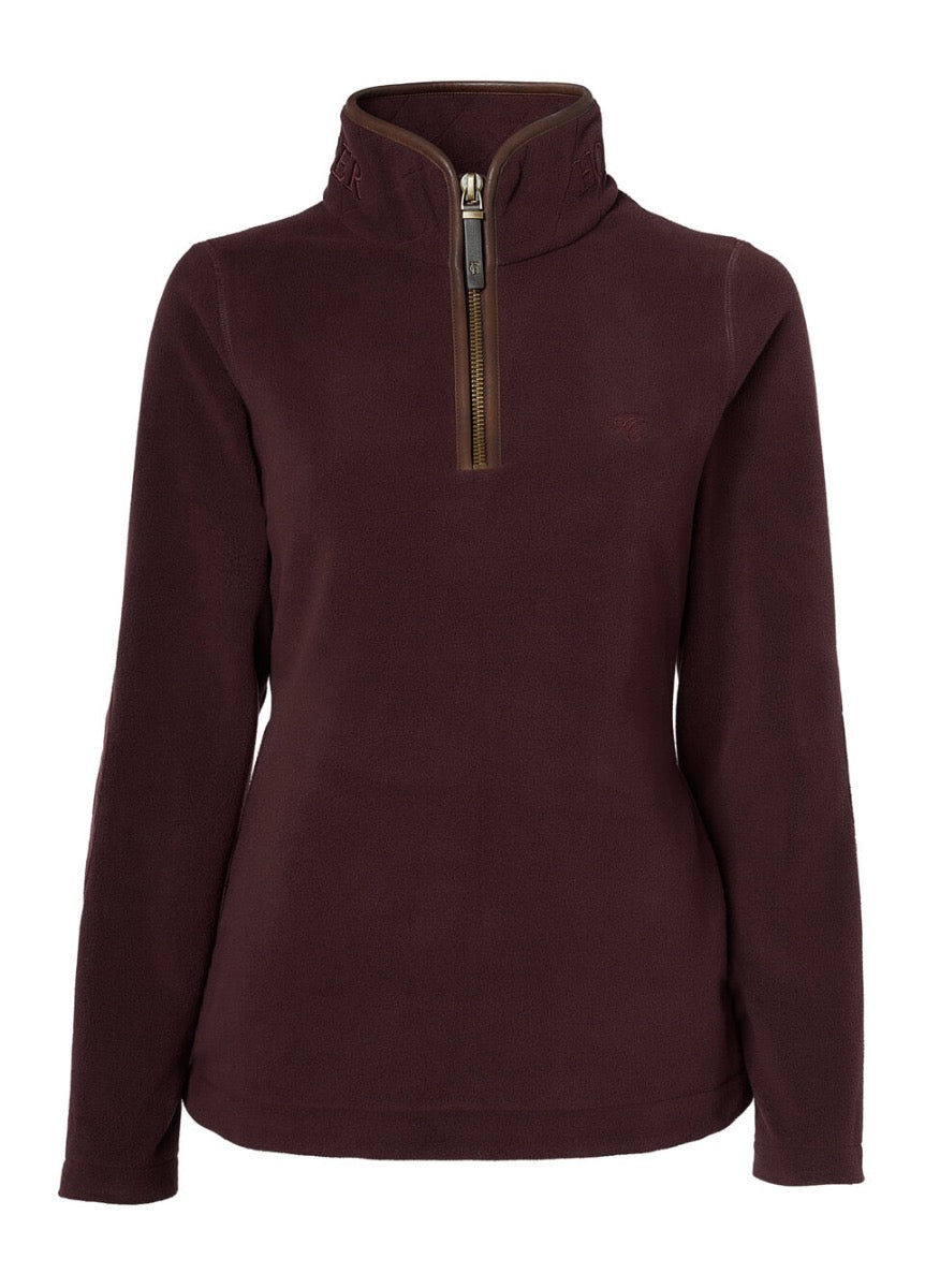 Holland Cooper Country Fleece 1/2 Zip - Mulberry