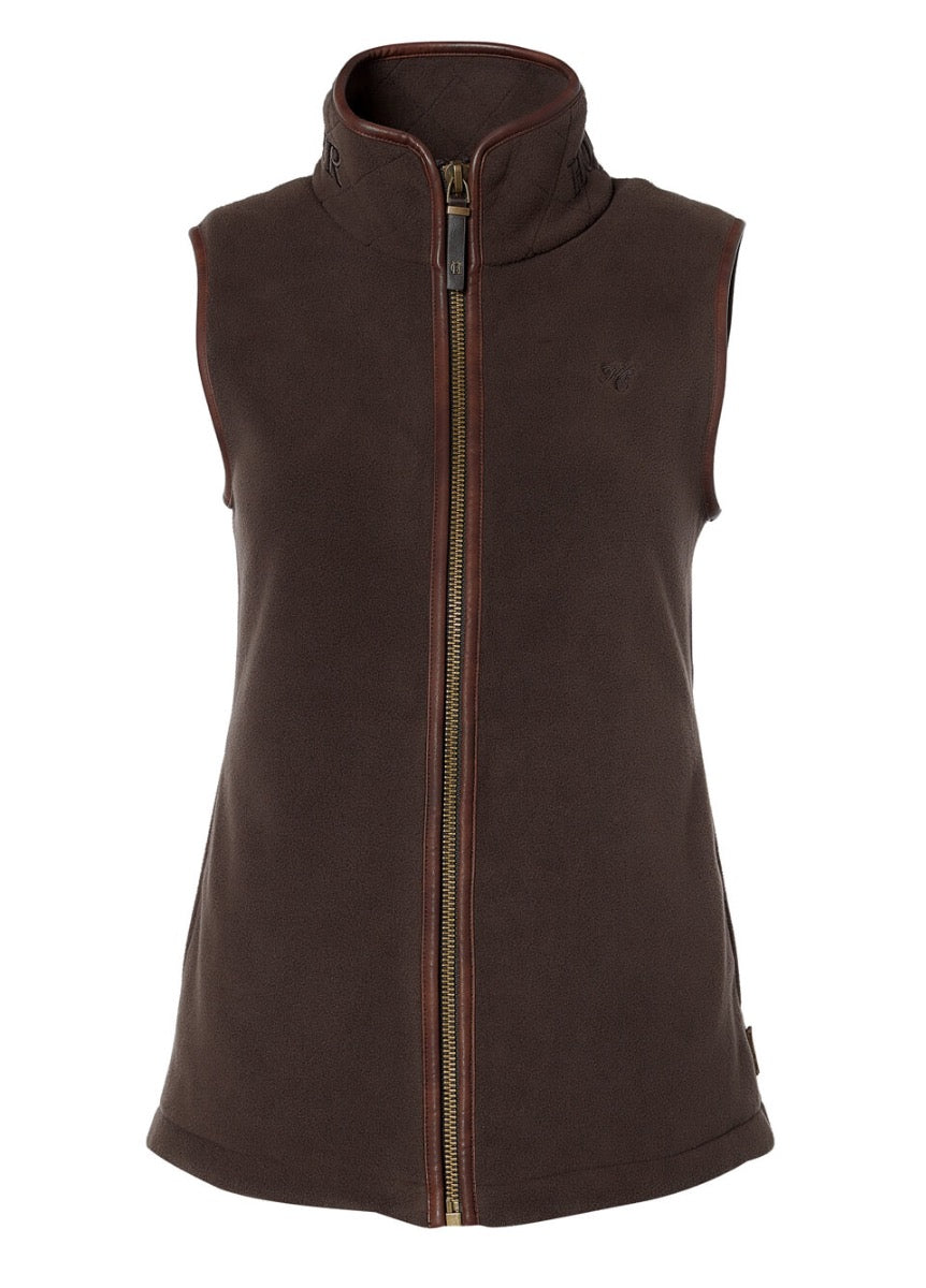 Holland Cooper Country Fleece Gilet - Chocolate