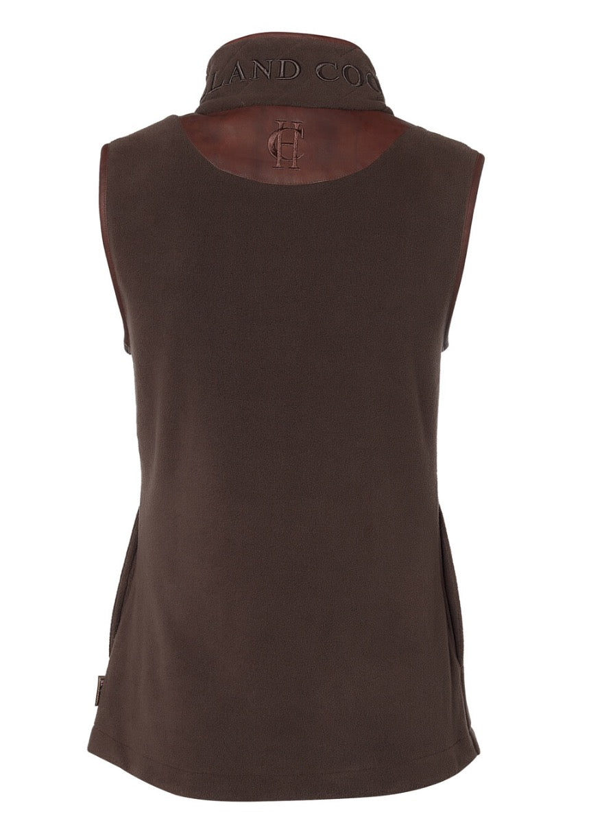 Holland Cooper Country Fleece Gilet - Chocolate
