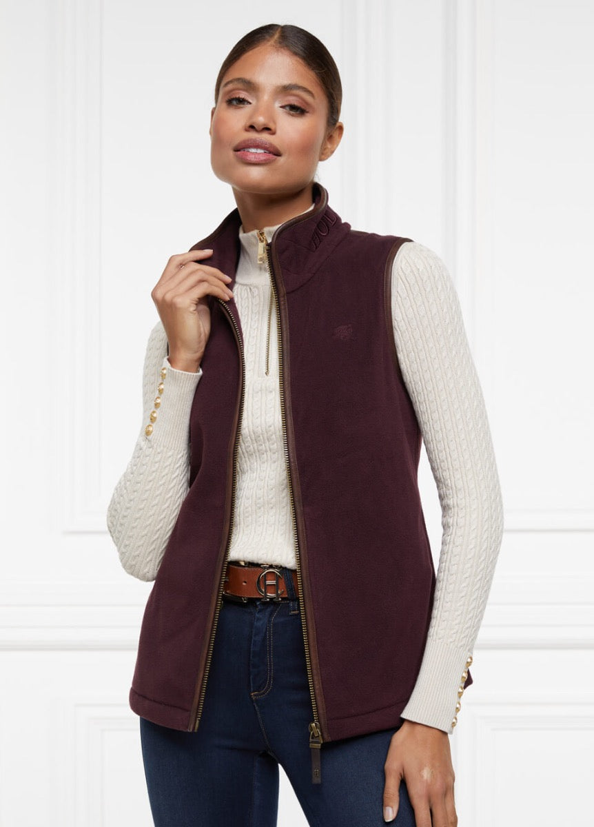 Holland Cooper Country Fleece Gilet - Mulberry