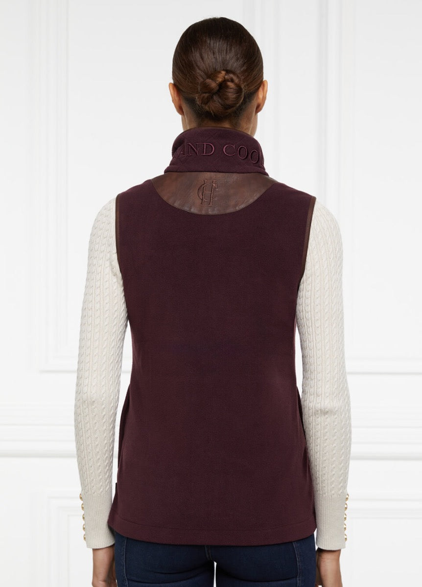Holland Cooper Country Fleece Gilet - Mulberry