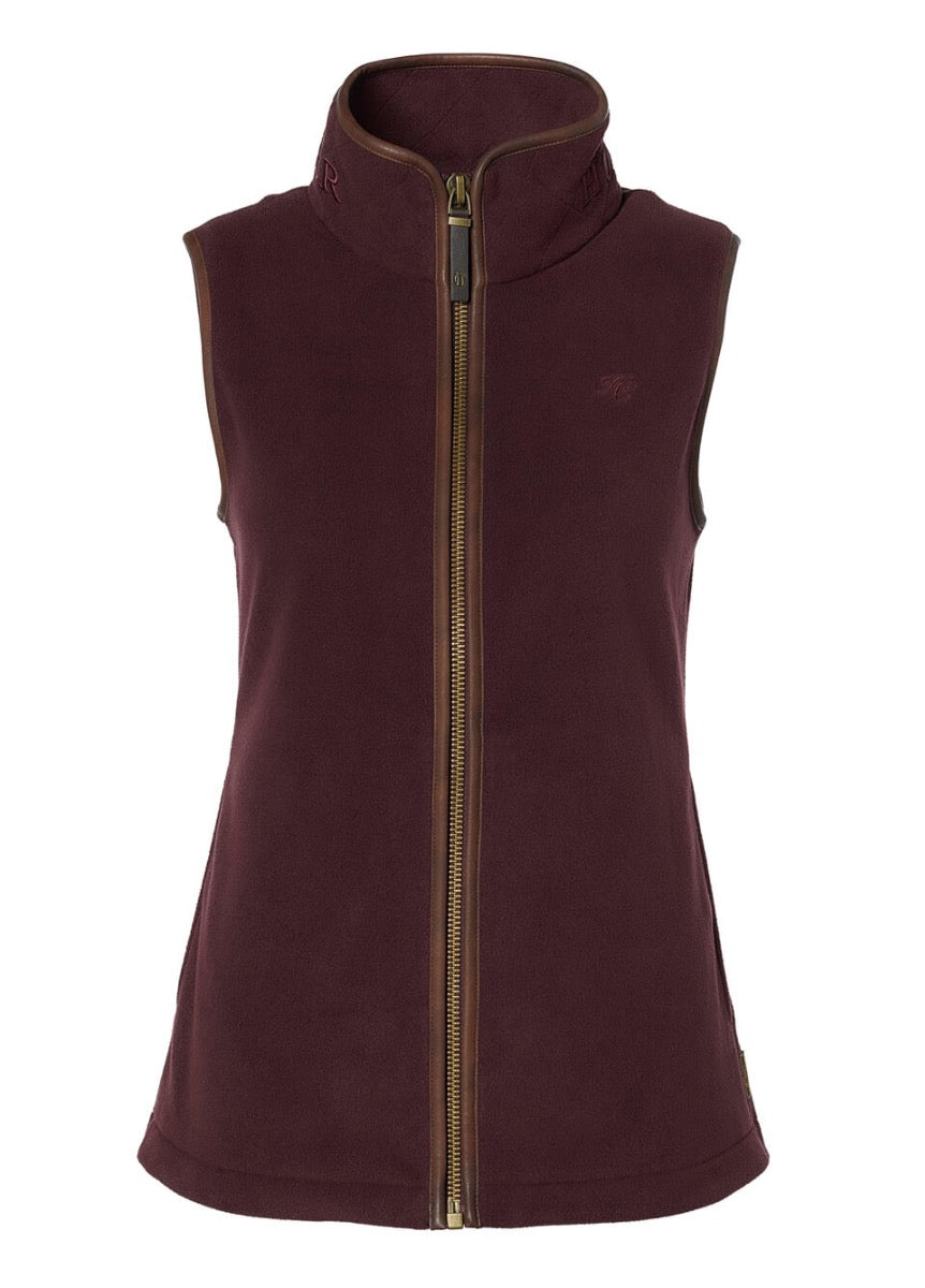 Holland Cooper Country Fleece Gilet - Mulberry