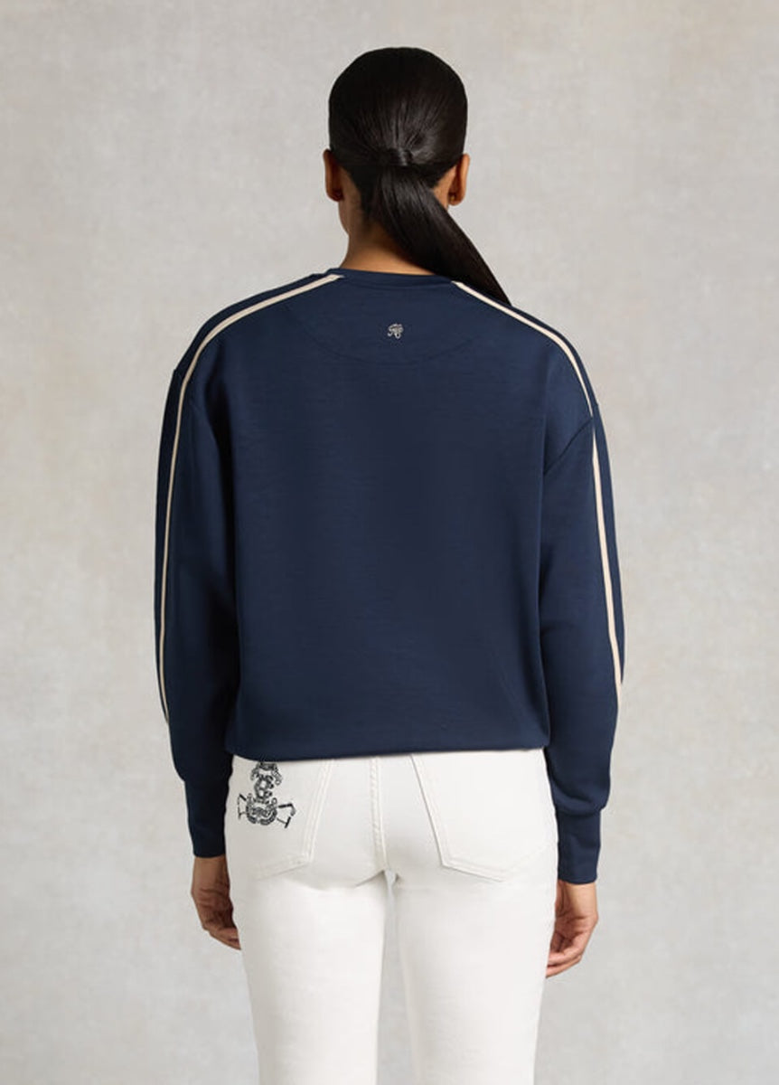 Holland Cooper Equestrian Crew Neck Sweat - Ink Navy
